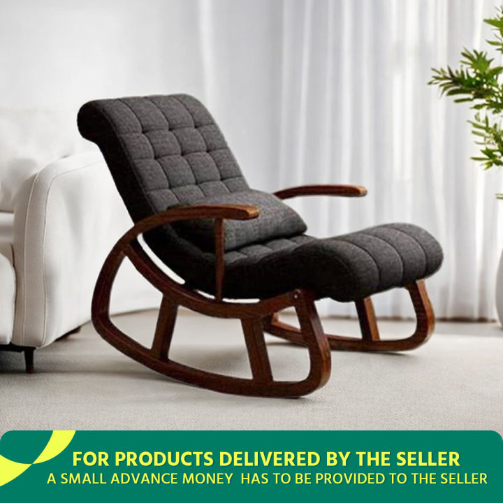 Chittagong segun wood super relax Rocking chair with a cushion