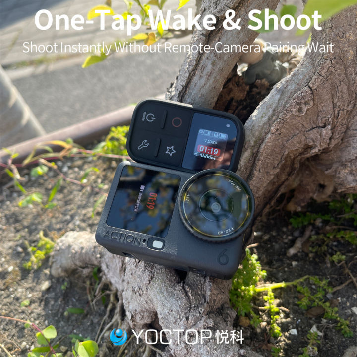 Action Camera Waterproof Bluetooth Remote Control for Action 6/4/5 Pro/OSMO 360X3/X4/X5Go3/Go3s/ With LCD Screen Display