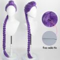 Movie  Anime Cosplay Wigs Purple Black Red Long Hair Heat Resistant Synthetic Wigs Carnival Props. 