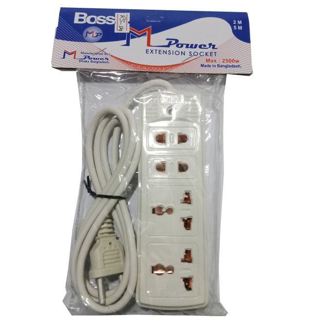 Multi Plug/M Power Extenson Socket/Model- 20/2M 2500w