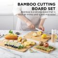 Wooden Chopping Board, Natural Bamboo Wood, (20x30, 22X32, 24x34, X 1.8 cm) Perfect Size Cutting Tray for Kitchen, Vegetables, Fruits, Pizza, Meat, Multipurpose use, with Steel Handle. 