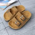 New Summer Kids Beach Cork Slippers for Girls Boys Children Outdoor Casual Non-slip Flat with Slide Shoe.