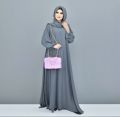 Simple Gray Abaya By Chase Up Abaya for Girls And Womans. 