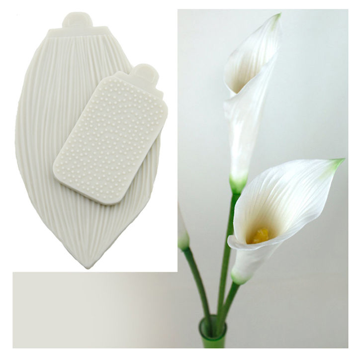 Food Safe Fondant Cake Mold Flower Petal Paste Super Large Calla Lily & Tulip Leaf Vein Silicone Mold Cake Decorating Tools