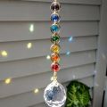 1pc Colorful Crystal Sun Catcher Rainbow Maker Prism with Hanging Chain for Thanksgiving Home Decoration.