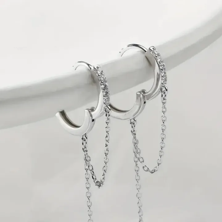 Fashionable%20Silvery%20Tassel%20Hoop%20Pendant%20Earrings,%20Exquisite%20Jewelry,%20Perfect%20Birthday%20%20For%20Women%20-%20Image%206