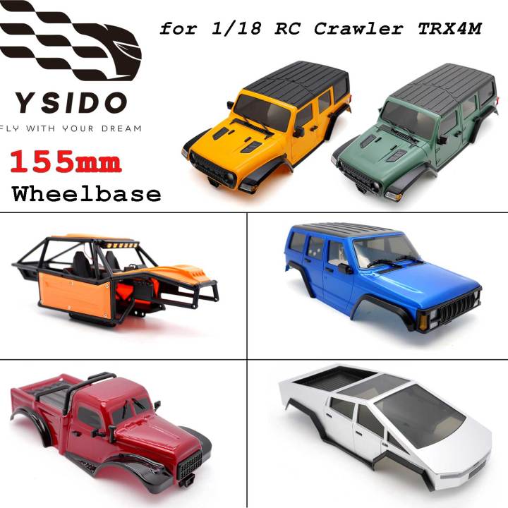 155mm Wheelbase Hardtop Body Shell Kit for 1:18 RC Crawler TRX4M Bronco Defender | ABS Plastic/Nylon Texture Upgrade Parts