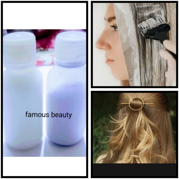 Hair Bleach Kit Ready To Apply MakeThe Bleacher Mixture 2 IN1,One pair.