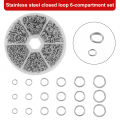 1 Box O-ring Connector Metal Open Jump Ring Set Stainless Steel Jump Ring For DIY Handmade Bracelets Earrings Necklaces Supplies. 