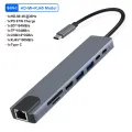 8-in-1 USB C Hubs Docking Stations 4K HDMI-compatible Adapter Type C Splitter USB C to HDMI For Macbook Computer Accessories. 