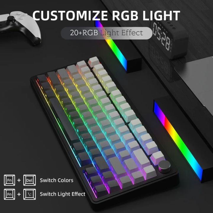 ATTACK%20SHARK%20X85/X85Pro%20Wireless%20Mechanical%20Keyboard%2075%25%2082%20Keys%20Tri-Mode%20Bluetooth%20Wird%20RGB%20Hot%20Swap%20Gasket%20Knob%20Large%20battery%20-%20Image%206