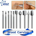 10Pcs HSS Titanium Dremel Routing Rotary Milling Rotary File Cutter Wood Carving Carved Knife CutterDrill Bit Tools Set. 