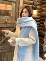 Winter Scarf for Women Cashmere Warm Solid Pashmina Blanket Wraps Female Thick Soft Bufanda Big Tassel Shawl Long Poncho Echarpe. 