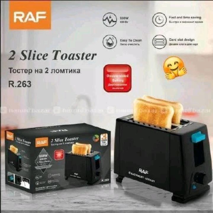 RAF Slice Toaster R-263 Popup Toaster 2 Slice Compact Design  - 650W