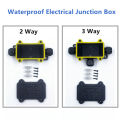 IP68 Waterproof Junction Box 2/3 Way Outdoor Cable Connector, Electrical Box with Wire Connectors for Garden Landscape Lighting. 