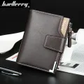 Baellerry Short Luxury Men Wallets Zipper Coin Pocket Card Holder Male Wallet Clutch Photo Holder Brand Man Purses Wallet. 