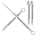 Portable Titanium Toothpicks Pocket Toothpicks Keychain Silver with Metal Toothpick Holder for Outdoor Picnic Camping Accessorie. 