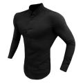 Autumn Fashion Long Sleeve Shirt Men Super Slim Fit Male Casual Social Business Dress Shirt Brand Men Fitness Sports Clothing. 