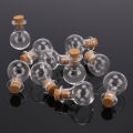 10Pcs Small Glass Bottles Miniature Potion Bottle Mini Cork Glass Vials Wedding. 