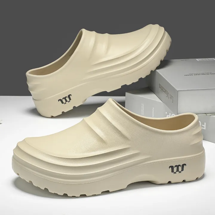 Chef%20Shoes%20Anti%20Slip%20and%20Oil%20Proof%20Work%20Shoes%20Slip-on%20Shoes%20Mens%20Casual%20Trendy%20Slipper%20One%20Step%20Fashion%20Garden%20Shoes%20for%20Beach%20-%20Image%204