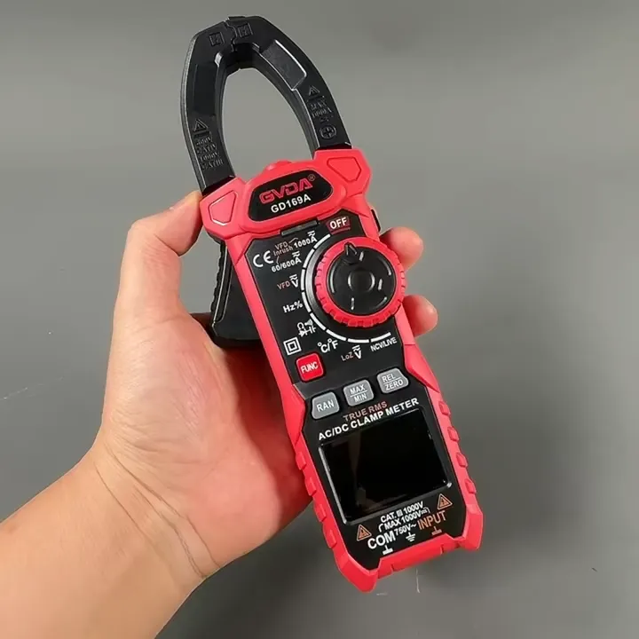 GVDA Digital Clamp Meter 1000A 1000V True RMS Multimeter AC DC Amperimetrica Capacitance VFD Inrush Ammeter Voltage Tester