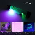 Mini Transparent Keychain Flashlight LED Rechargeable Torch UV Light Portable Camping Hiking Lantern Pocket Key Lamp Magnetic. 