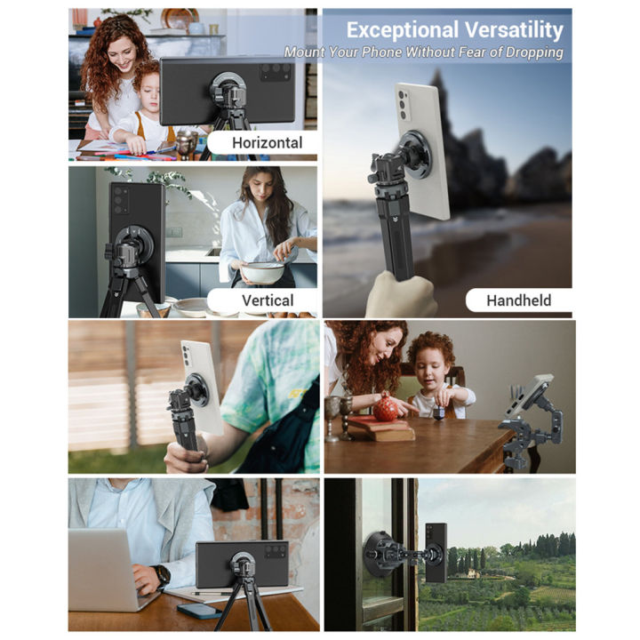 LEAPLIGHT%20Metal%20Magnetic%20Phone%20Tripod%20Mount%20Adapter%20w%201/4%20dual%20Cold%20Shoe%20for%20MagSafe%20Iphone%20Android%20Mic%20Tripod%20Fixed%20Bracket%20-%20Image%206