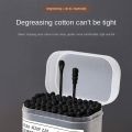 Boxed black cotton swabs Japanese earpick cotton swabs Clean Blackhead earpick disposable double-ended cotton swabs. 