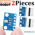 TENSTAR 2pcs SPH0645 MEMS I2S Output Digital Microphone Module SPH0645LM4H Microphone Sensor Breakout Board 1.6-3.6V. 