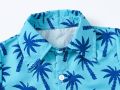 Beach wind holiday wind print casual boys' shirts Summer children's short sleeve fashion lapels cool coconut tree Korean shirt.