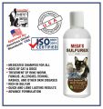 Mega's Sulfur medicated shampoo for dog. 