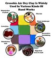 Creobiz Air Dry Clay for Jewellery, 32 Plus Colors, Best for Jewelley making, DIY, Modelling & Sculpting, Soft Clay, Easy to USe, Crackless, No Need To Bake, Better than Polymer Clay. 