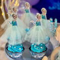 Disney Princess Cake Decoration Frozen Cake Cupcake Toppers Cake Flag for Baby Shower Happy Birthday Supplies Party Cake Decor. 