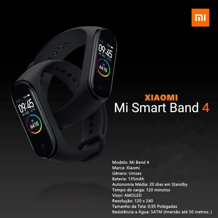 Xiaomi Mi Band 4 Fitness Tracker | sports smart watch | screen size 0.95 inches |
