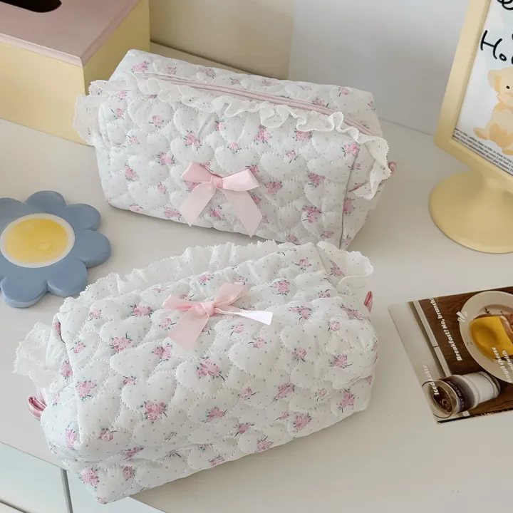 Wholesale%20Flower%20Women%20Lace%20Small%20Makeup%20Bag%20Travel%20Organizer%20Cosmetic%20Handbag%20Pouch%20Gilrs%20Cute%20Bow%20Square%20Zipper%20Wallet%20Bags%20-%20Image%203