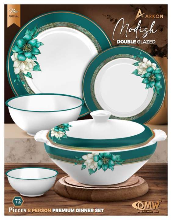 Melamine Dinner set 72pieces ARKON-Crockery items for kitchen