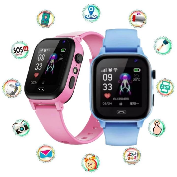 Kids 4G Smart Watch SOS GPS Location Video Call Sim Card For Children ...