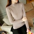 Autumn Korean Slim Fashion Women Knit Sweater High Elastic Turtleneck Bottoming Basic Pullovers Winter Sexy Sweater Women 7570. 