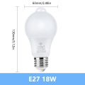 Motion Sensor LED Light 220V 110V E27 B22 12W 15W 18W LED Lamp Auto Smart Infrared LED Bulb Energy Saving Bombillas Home Porch. 