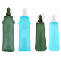 250ML 500ML TPU Soft Folding Water Bottles BPA-Free Collapsible Flask for Hydration Pack - Ideal for Running Hiking Cycling. 