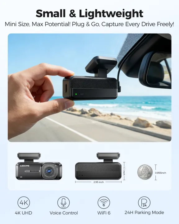 AZDOME%204K%20Dash%20Cam%20M200%20Max%20English%20Voice%20Control%20Car%20DVR%20Wi-Fi%206%20G-Sensor%20Dash%20Camera%20for%20Car%20Night%20Vision%2024H%20Parking%20Monitor%20-%20Image%202