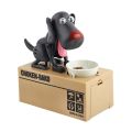 Cute Dog Electronic Robot Piggy Bank Creative Cartoon Plastic Automatic Coin Storage Box Children's  Desk Decoration. 