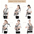 Baby Carrier Newborn to Toddler, Ergonomic, Cozy and Lightweight Baby Toddler Carrier, Premium Soft Cotton Breathable Infant Car.