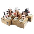 Cute Dog Electronic Robot Piggy Bank Creative Cartoon Plastic Automatic Coin Storage Box Children's  Desk Decoration. 