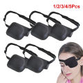 1/2/3/4/5PCS Black Single Eye Patch Adjustable 3D Foam Groove Eyeshades For Lazy Eyes Medical Use Concave Eye Patch. 