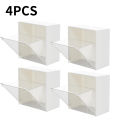 4pcs Plastic Wall Mounted Storage Boxes Dustproof Bathroom Organizer for Cotton Swabs Makeup Adhesive Small Jewelry Holder Box. 