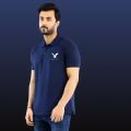 Men's Summer 100 Cotton Eagle Pattern Print Loose Large Casual Polo Collar Short Sleeve POLO Shirt Top. 