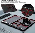 Anti-Slip Phone Holder with Extra Large Pad, Phone Holder in Car, Universal Multifunction Car Dashboard Non-Slip Mat for Phones, Sunglasses, Keys, Gadgets and More. 