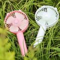 Desk Fan High Velocity Electric Fan USB Rechargeable Student Fan Cat Ear Design Mini Fan Portable Hand Held Fan For Office 1Pcs. 