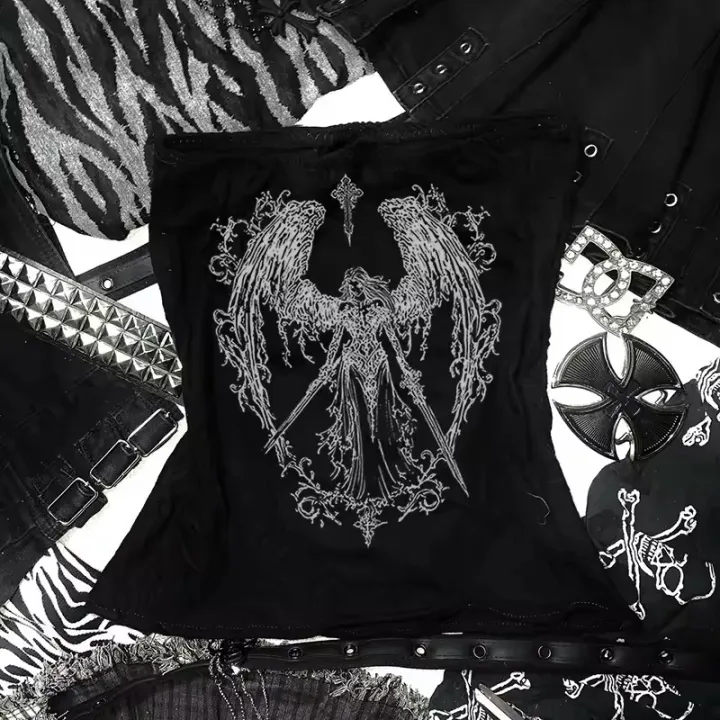 Y2k%20Retro%20Strapless%20Corset%20Tops%20Women%20Harajuku%20Cropped%20Crop%20Tops%20gothic%20Print%20Solid%20Camis%20Summer%20Casual%20Sleeveless%20Strap%20Topsexy%20-%20Image%204